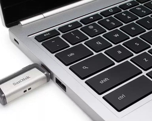 SanDisk SDDDC2-256G-A46 USB flash drive 256 GB USB Type-A / USB Type-C 3.2 Gen 1 (3.1 Gen 1) Gray, Silver