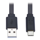 Tripp Lite U038-003-FL USB cable USB 2.0 36" (0.914 m) USB A USB C Black