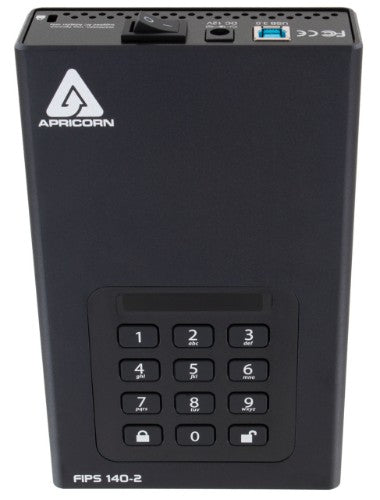 Apricorn Aegis Padlock DT FIPS external hard drive 20 TB Black