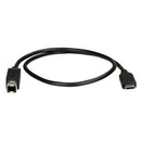 StarTech.com USB2CB50CM USB cable USB 2.0 19.7" (0.5 m) USB C USB B Black