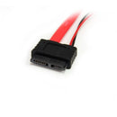 StarTech.com SLSATAF12 SATA cable 12" (0.304 m) SATA 13-pin SATA 7-pin + Molex (4-pin) Red