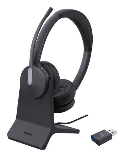 Yealink WH64 Hybird Dual with Charging Stand Teams Headset Wireless Head-band Office/Call center USB Type-C Bluetooth Black