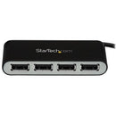 StarTech.com ST4200MINI2 interface hub USB 2.0 480 Mbit/s Black, Silver