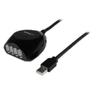 StarTech.com USB2EXT4P15M interface hub 480 Mbit/s Black