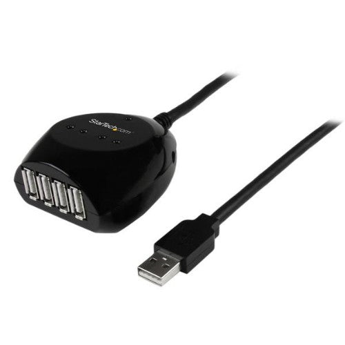 StarTech.com USB2EXT4P15M interface hub 480 Mbit/s Black
