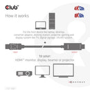CLUB3D CAC-1087 video cable adapter 118.1" (3 m) DisplayPort HDMI Black