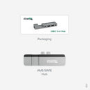 Plugable Technologies AMS-5IN1E laptop dock/port replicator Wired USB4 Silver