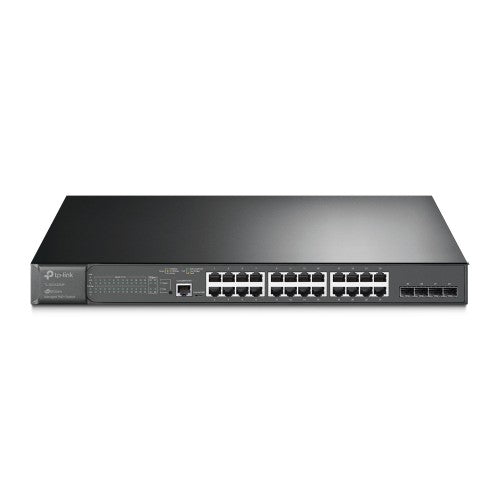 TP-Link JetStream TL-SG3428MP network switch Managed L2+ Gigabit Ethernet (10/100/1000) Power over Ethernet (PoE) 1U Black