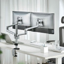 Rocstor Y10N019-S1 monitor mount / stand 32" Black, Silver Desk