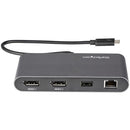StarTech.com TB3DKM2DPL laptop dock/port replicator Wired Thunderbolt 3 Gray