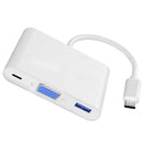 4XEM 4XUSBCHUB03 notebook dock/port replicator Wired USB 3.2 Gen 1 (3.1 Gen 1) Type-C Gray, White