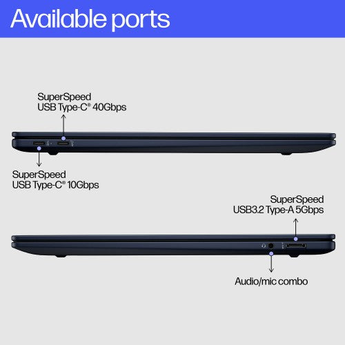 HP EliteBook Ultra G1q AI Qualcomm Snapdragon X1E-78-100 Laptop 14" Touchscreen 2.2K 16 GB LPDDR5x-SDRAM 512 GB SSD Wi-Fi 6E (802.11ax) Windows 11 Pro Blue