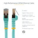 StarTech.com C6ASPAT10AQ networking cable Turquoise 118.1" (3 m) Cat6a