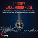 Poly Voyager 4310 UC Monaural Headset +BT700 USB-A Adapter +Charging Stand