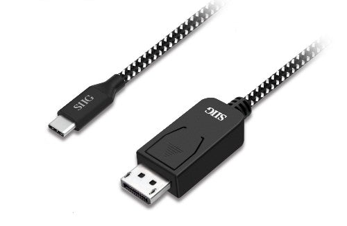 Siig USB TYPE-C TO DISPLAYPORT 2M CABLE 78.7" (2 m) Black