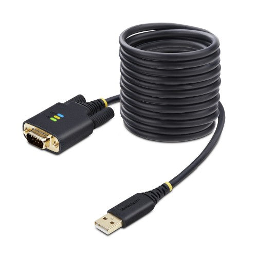 StarTech.com 1P10FFC-USB-SERIAL serial cable Black 118.1" (3 m) USB Type-A DB-9