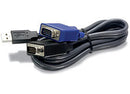Trendnet 1.8m USB/VGA KVM cable Black 70.9" (1.8 m)