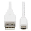Tripp Lite U050AB-006-WH USB cable USB 2.0 72" (1.83 m) USB A Micro-USB B White