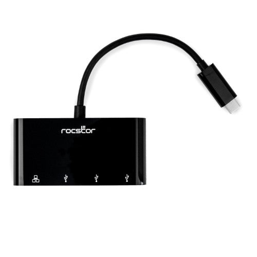 Rocstor Y10A251-B1 laptop dock/port replicator USB 3.2 Gen 1 (3.1 Gen 1) Type-C Black