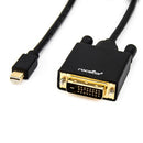 Rocstor Y10C164-B1 video cable adapter 70.9" (1.8 m) Mini DisplayPort DVI-D Black