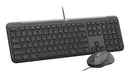 Logitech Signature Slim Wired Combo MK625 for Business keyboard Mouse included Home/Office USB QWERTY US English Graphite