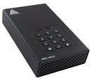 Apricorn Aegis Padlock DT FIPS external hard drive 12 TB USB Type-B 3.2 Gen 1 (3.1 Gen 1) Black