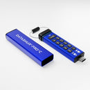 iStorage datAshur PRO+C USB flash drive 256 GB USB Type-C 3.2 Gen 1 (3.1 Gen 1) Blue