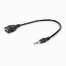 Rocstor Y10A297-B1 cable gender changer 3.5mm USB-A Black