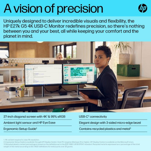 HP E-Series E27k G5 4K USB-C Monitor