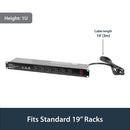 StarTech.com RKPW161915 power distribution unit (PDU) 16 AC outlet(s) 1U Black