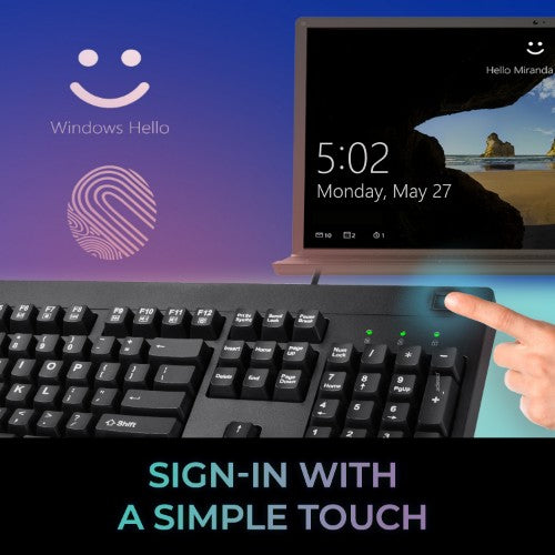 Adesso AKB-630FB-TAA keyboard Home/Office USB QWERTY US English Black