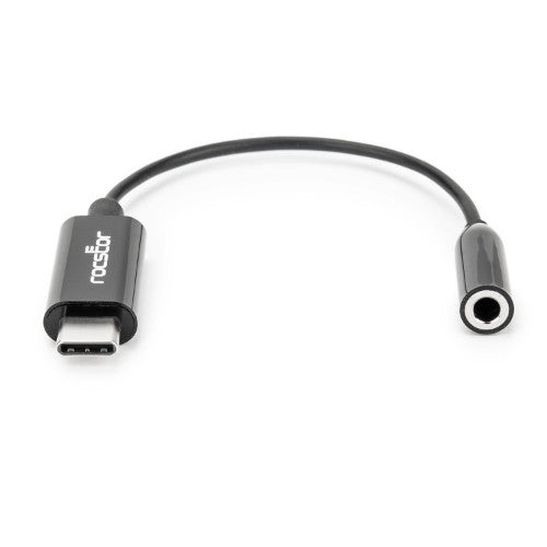 Rocstor Y10A244-B1 mobile phone cable Black USB C 3.5mm