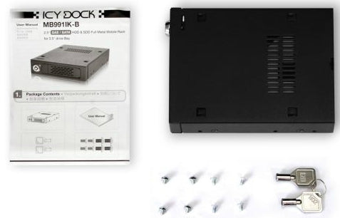 Icy Dock MB991IK-B drive bay panel 2.5" Storage drive tray Black