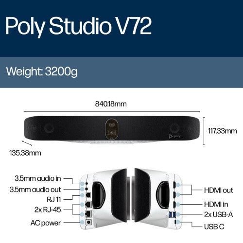 Poly Studio V72 USB Video Bar