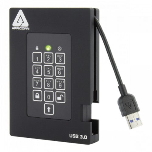 Apricorn Aegis Fortress 2 TB USB Type-A 3.2 Gen 1 (3.1 Gen 1) Black