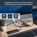 StarTech.com DKT30CSDHPD3 laptop dock/port replicator Wired USB 3.2 Gen 1 (3.1 Gen 1) Type-C Black, Gray