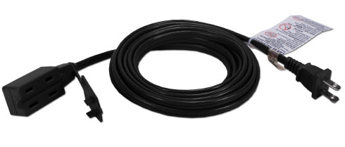 QVS 3-Outlet 2-Prong 15ft Black 179.9" (4.57 m)