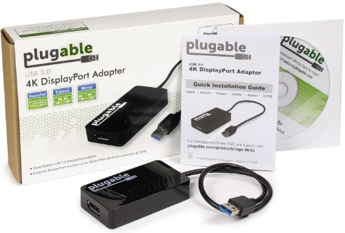 Plugable Technologies UGA-4KDP USB graphics adapter 3840 x 2160 pixels Black