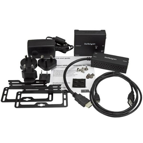 StarTech.com ST121HDBTDK AV extender AV transmitter & receiver Black