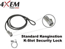 4XEM 4XLAPLOCK6B cable lock Black 72" (1.83 m)