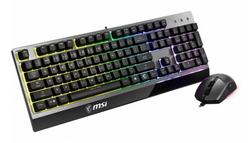 MSI VIGOR GK30 COMBO keyboard Mouse included Gaming USB QWERTY UK International Black