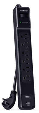 CyberPower CSP604UC surge protector Black 6 AC outlet(s) 125 V 48" (1.22 m)