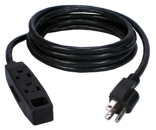 QVS 3-Outlet 3-Prong 10ft Black 120.1" (3.05 m)