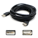 AddOn Networks USBEXTAB15 USB cable USB 2.0 179.9" (4.57 m) USB A USB B Black