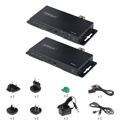 StarTech.com ST121HD20FXA2 AV extender AV transmitter & receiver Black
