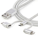 StarTech.com LTCUB6GR USB cable USB 2.0 70.9" (1.8 m) USB A Micro-USB B Silver