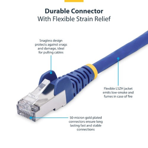 StarTech.com NLBL-6IN-CAT8-PATCH networking cable Blue 5.98" (0.152 m) S/FTP (S-STP)
