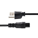 StarTech.com PXT101NB3S power cable Black 70.9" (1.8 m) NEMA 5-15P C5 coupler