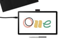 Wacom One 14 graphic tablet Black, White 2540 lpi 12.2 x 6.85" (309 x 174 mm) USB