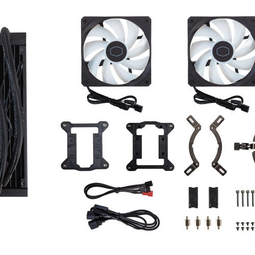 Cooler Master MasterLiquid 240L Core ARGB Processor Liquid cooling kit 4.72" (12 cm) Black